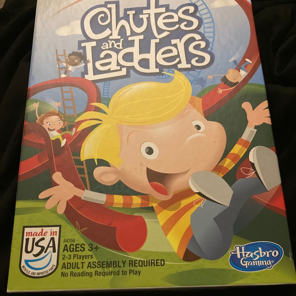 Chutes and ladders children’s board game